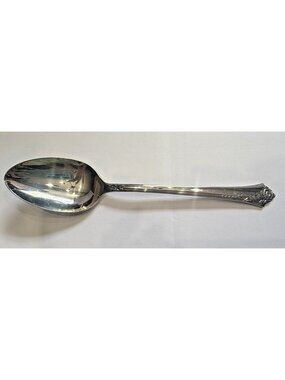 Oneida Cube Damask Rose stainless Solid Serving Spoon